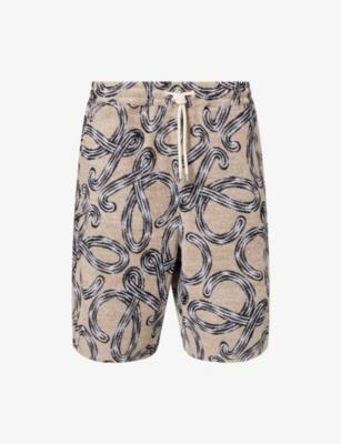 Loewe x Paula's Ibiza Monogram-Print Cotton-Terry Shorts by LOEWE