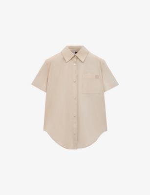 Loewe x Paula's Ibiza Short-Sleeve Anagram-Embroidered Cotton-Poplin Shirt by LOEWE