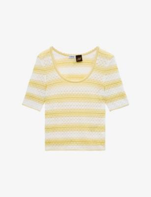 Loewe x Paula's Ibiza Stripe-Print Short-Sleeve Knitted Cotton-Blend Jumper by LOEWE