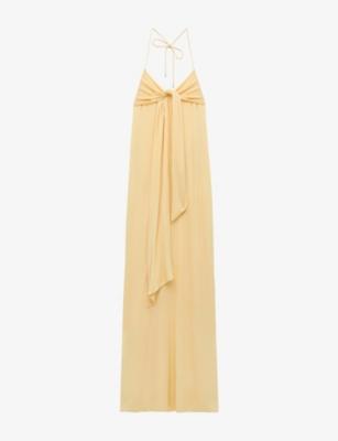 Loewe x Paula's Ibiza Tie-Front Halterneck Woven Maxi Dress by LOEWE