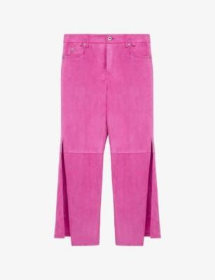 Loewe x Paula's Ibiza Wide-Leg Cropped Suede Trousers by LOEWE