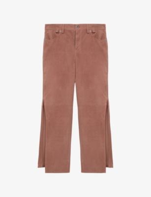 Loewe x Paula's Ibiza Wide-Leg Cropped Suede Trousers by LOEWE