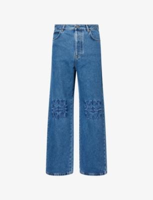 Logo-Anagram Baggy Denim Jeans by LOEWE