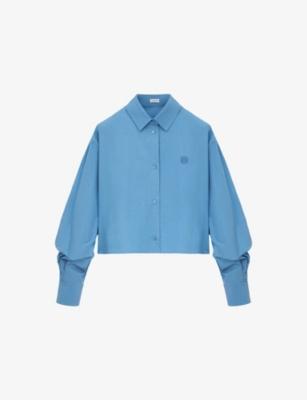 Logo-Embroidered Cropped Cotton-Blend Shirt by LOEWE