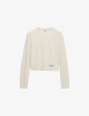 Logo-Embroidered Long-Sleeves Wool Knitted Jumper by LOEWE