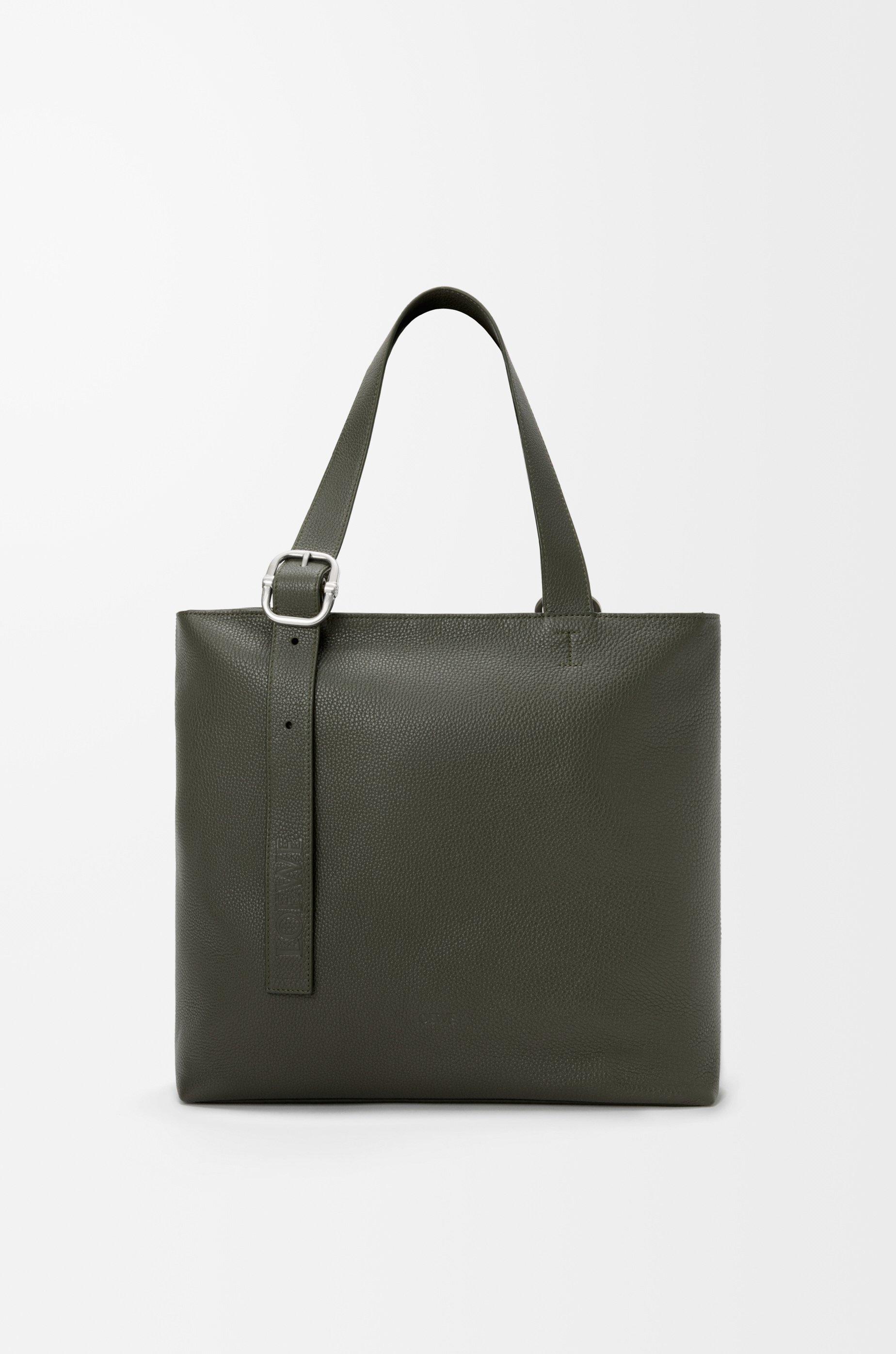 Loop zipped tote in supple grained calfskin by LOEWE