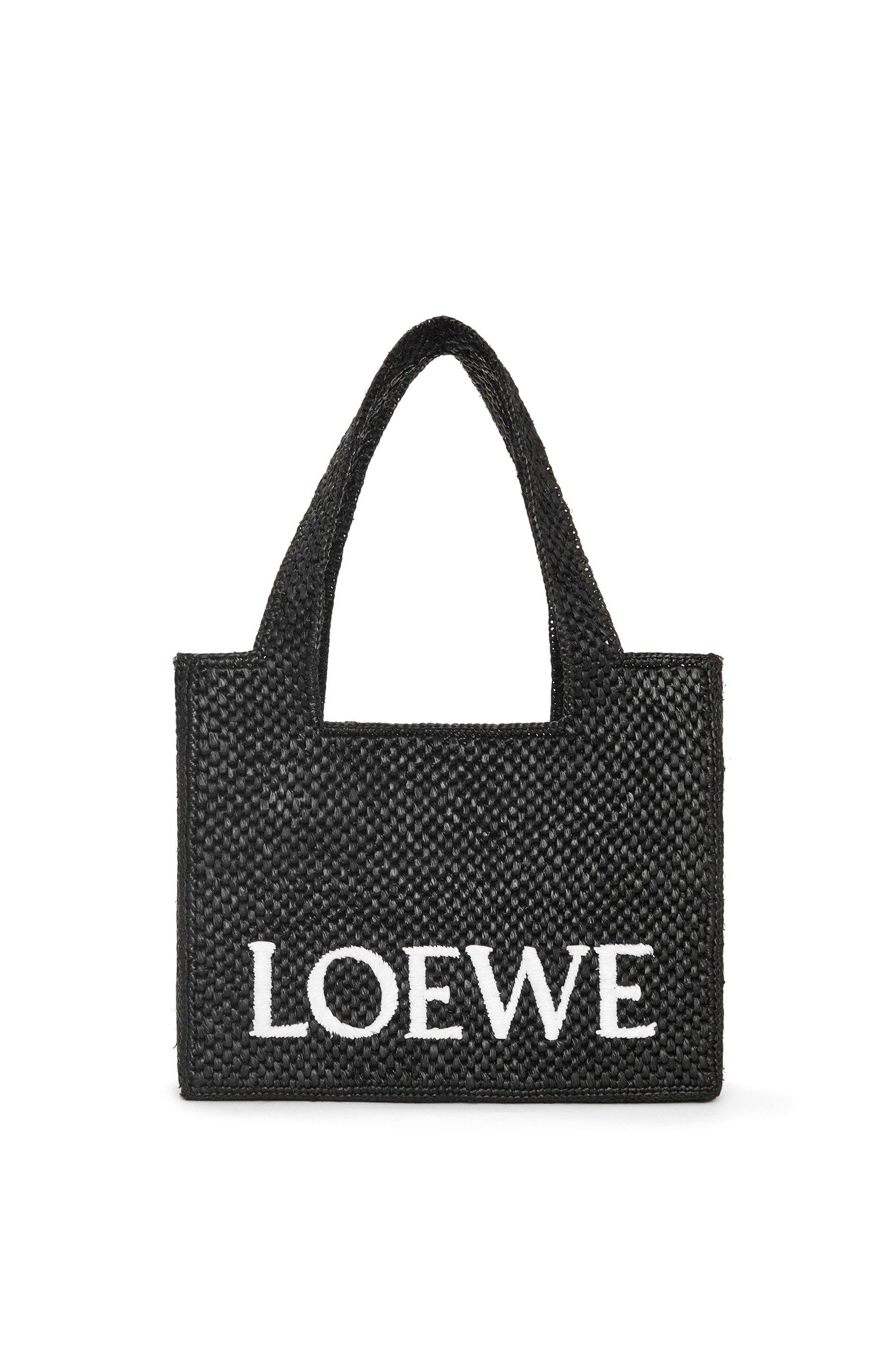 Medium LOEWE Font tote in raffia by LOEWE