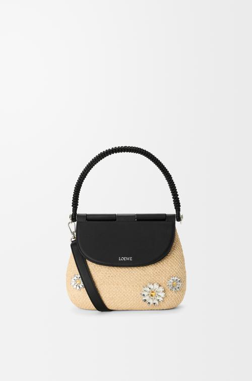 Medium Pescador bag in raffia and calfskin by LOEWE