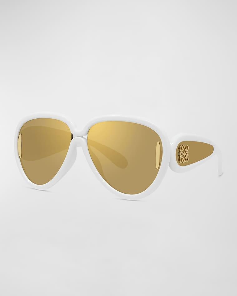 Men's Anagram Oversized Oval Sunglasses by LOEWE