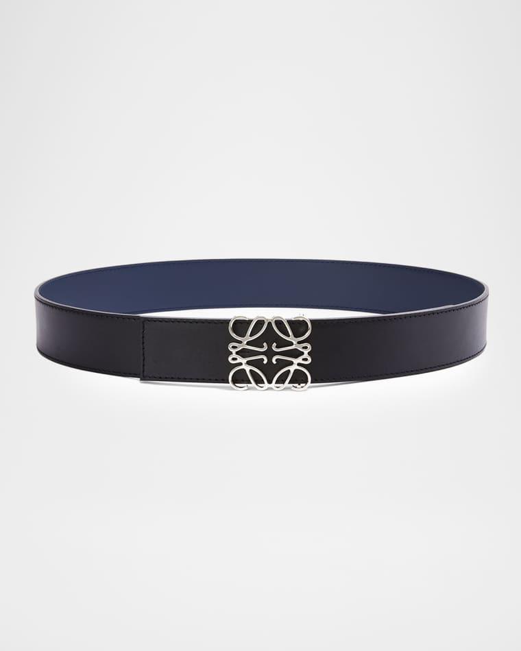 Men's Reversible Anagram Leather Belt by LOEWE