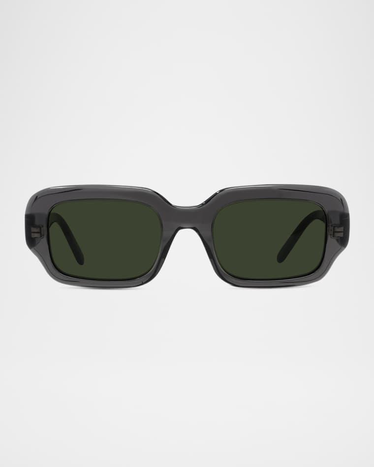 Men's Sigma Slim Acetate Rectangle Sunglasses by LOEWE
