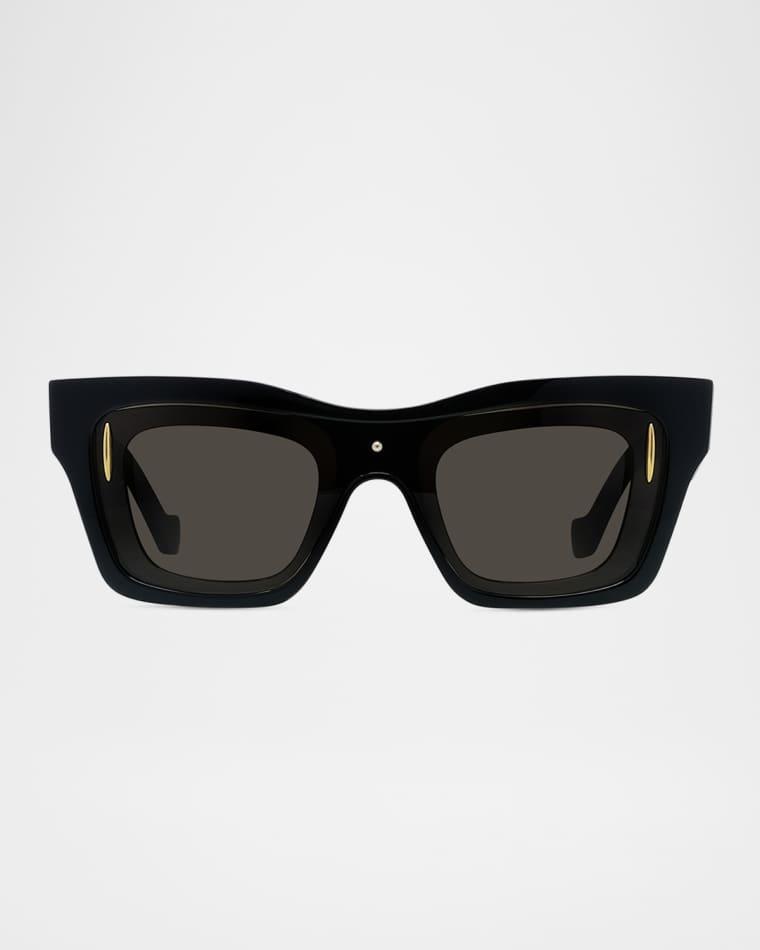 Men's Signature Layered Acetate Square Sunglasses by LOEWE