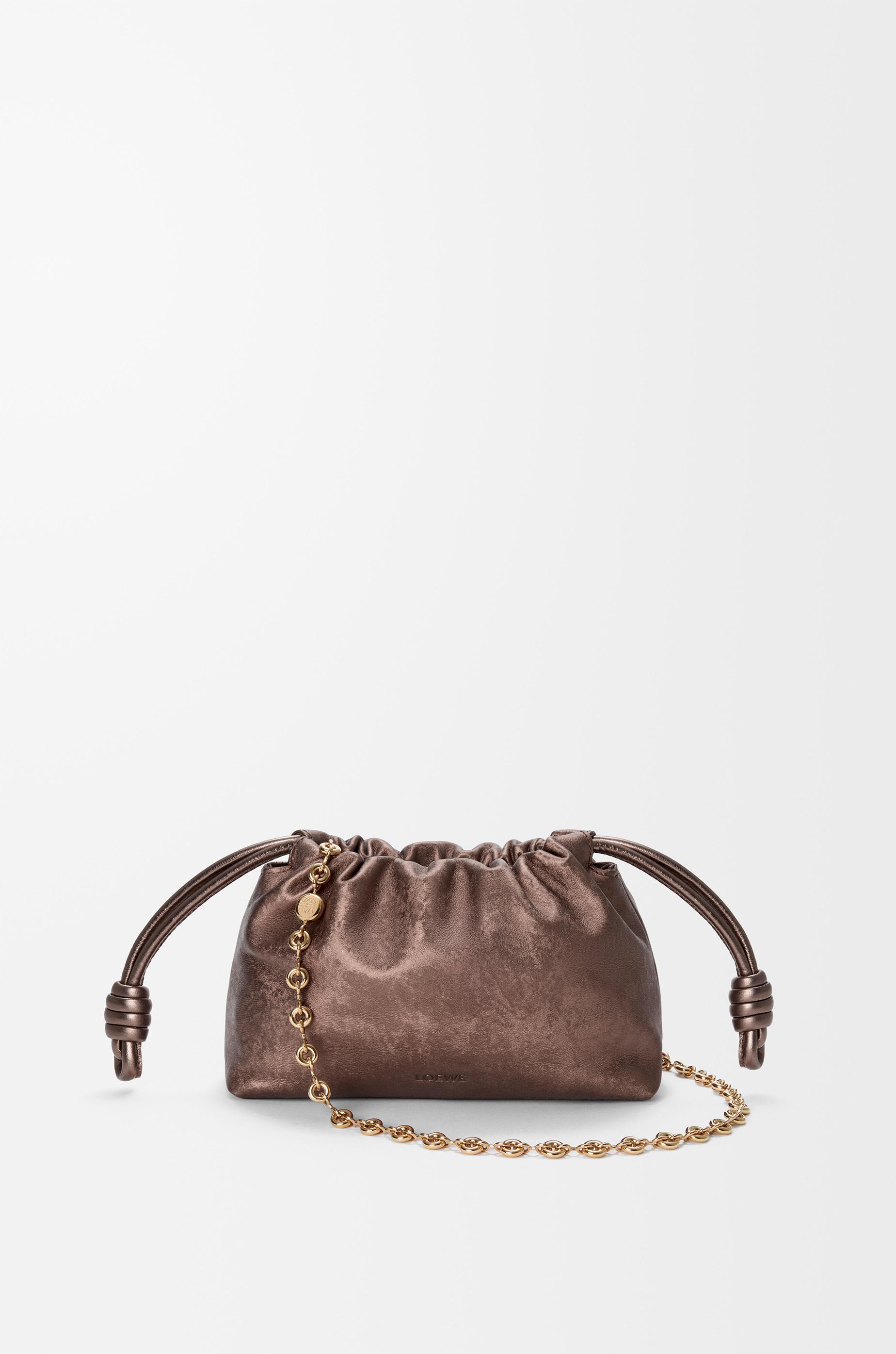 Mini Flamenco purse in moiré printed calfskin by LOEWE