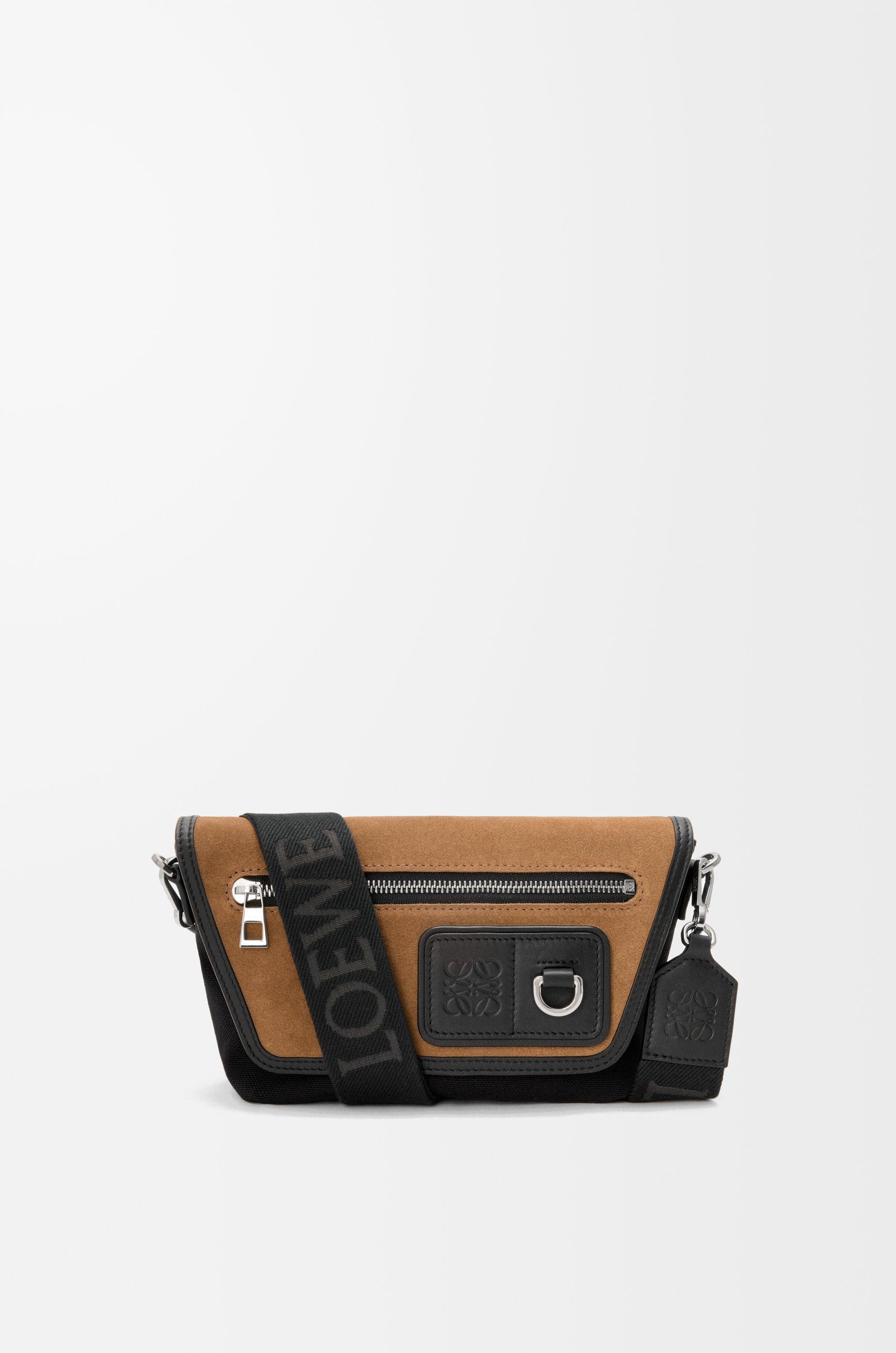 Mini Flex messenger in canvas and suede by LOEWE