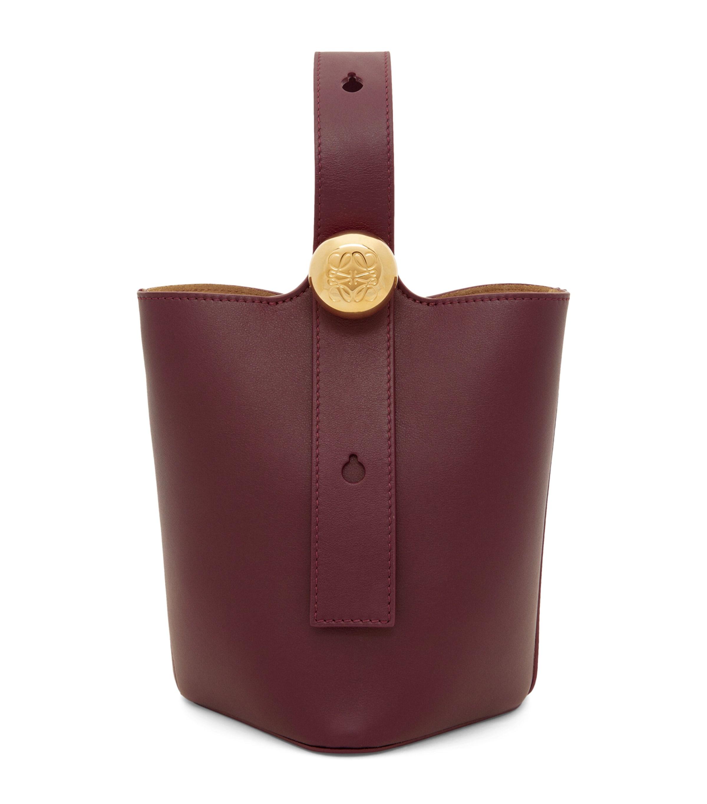 Mini Leather Pebble Bucket Bag by LOEWE