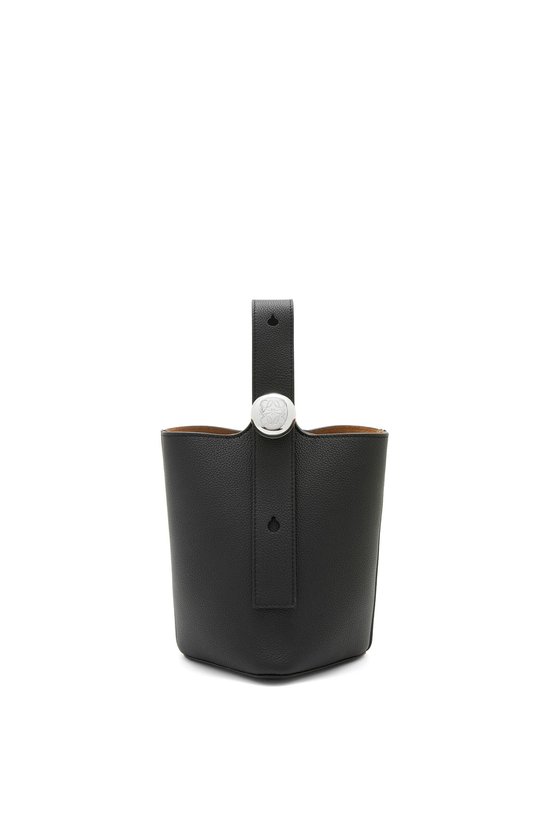 Mini Pebble Bucket bag in soft grained calfskin by LOEWE