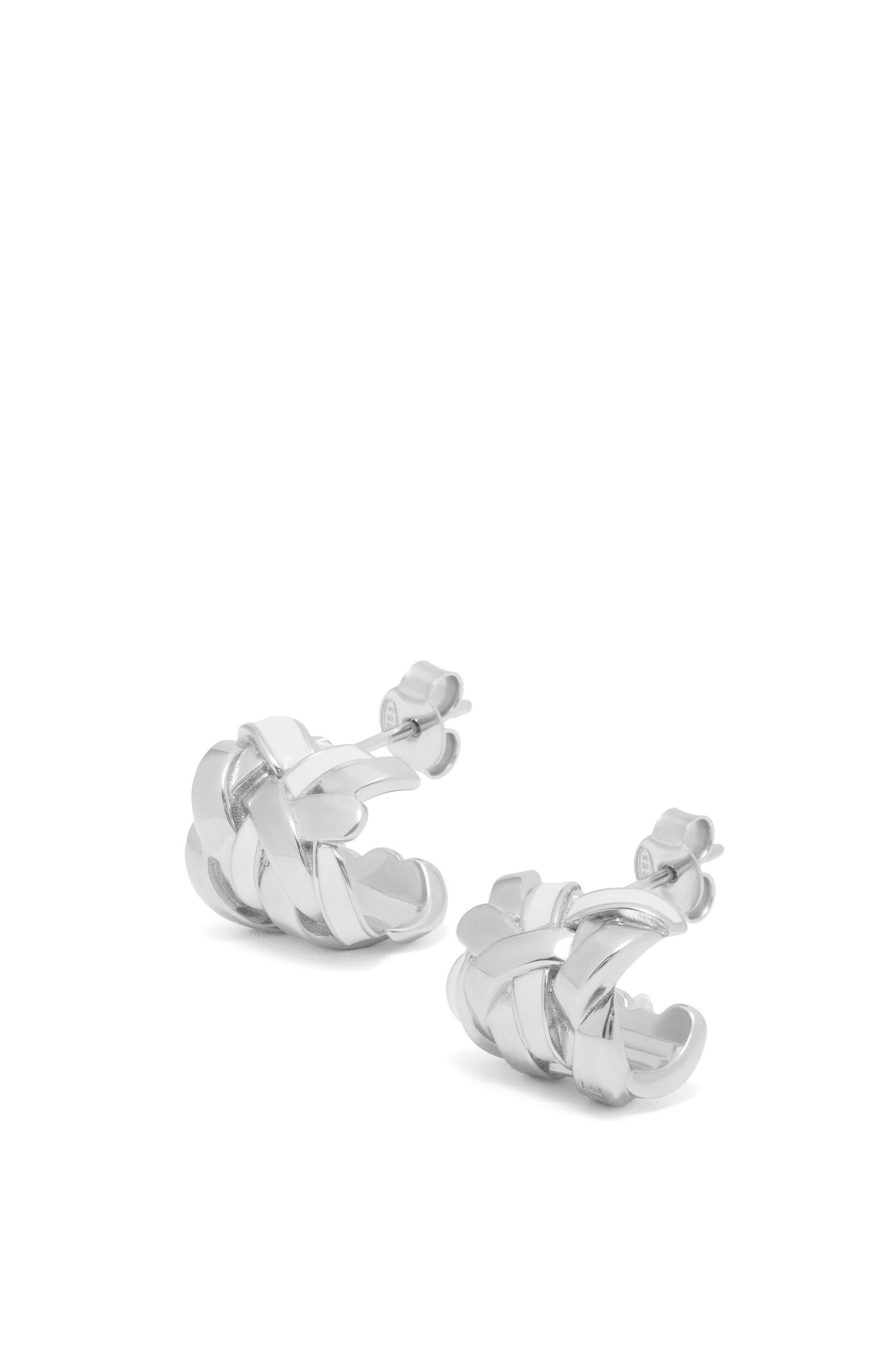 Nest small hoop earrings in sterling silver and enamel by LOEWE