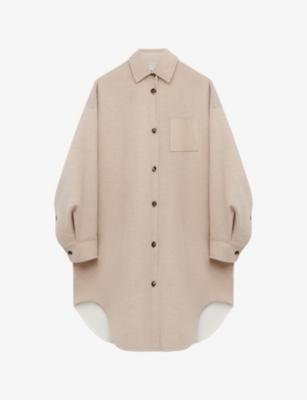 Oversized Cut-Out Wool-Cashmere Blend Jacket by LOEWE