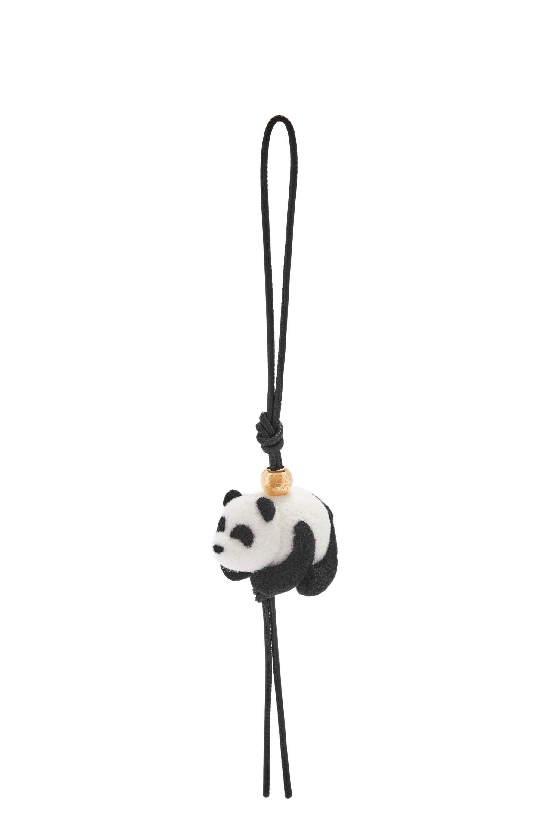 Panda charm in felt and calfskin by LOEWE