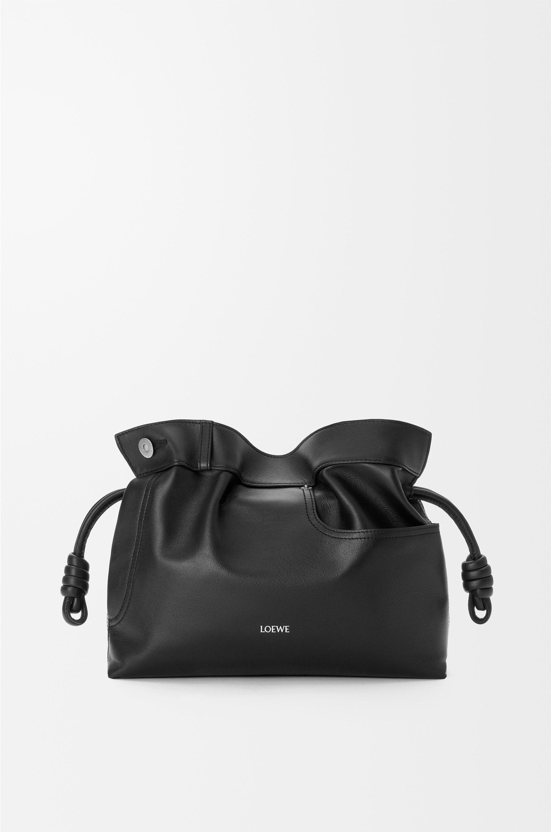 Panta medium Flamenco clutch in shiny calfskin by LOEWE