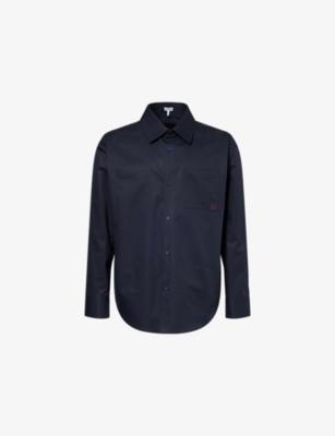 Patch-Pocket Contrast-Anagram Cotton Shirt by LOEWE