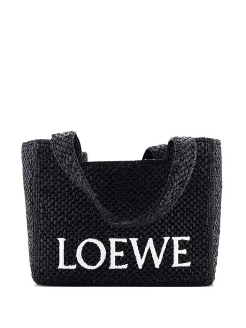Paula's Ibiza Logo Raffia Large tote bag by LOEWE 