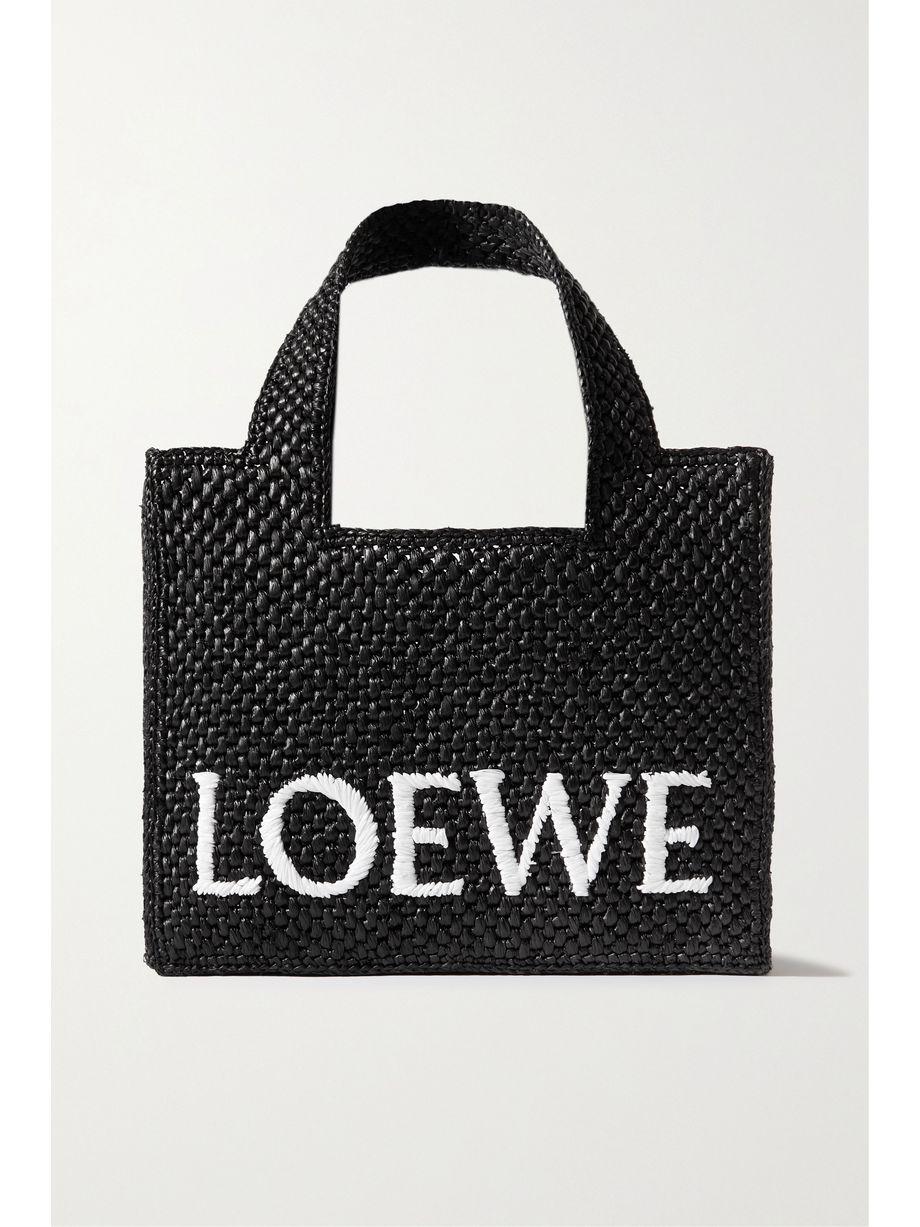 + Paula's Ibiza embroidered raffia tote by LOEWE