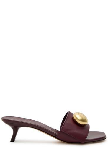 Pebble Slide 45 leather mules by LOEWE