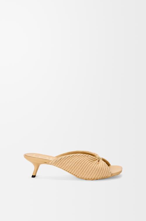 Pebble Soft slide in raffia-effect fabric by LOEWE