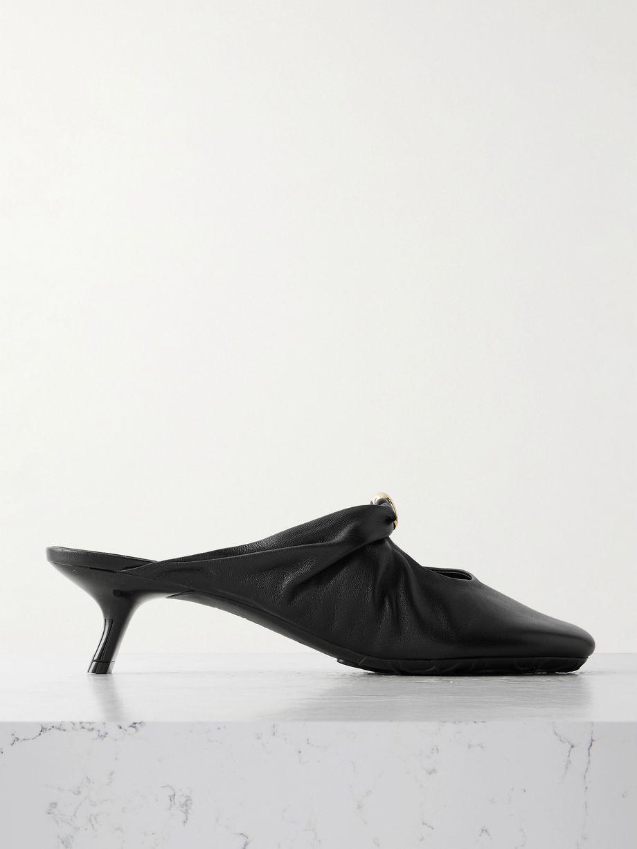 Pebble embellished cutout leather mules by LOEWE