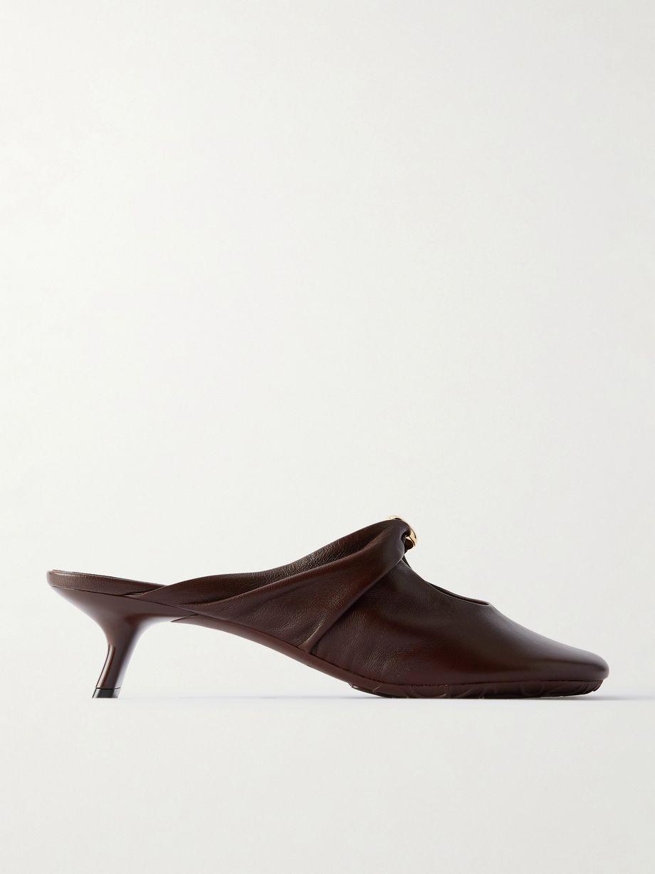 Pebble embellished cutout leather mules by LOEWE