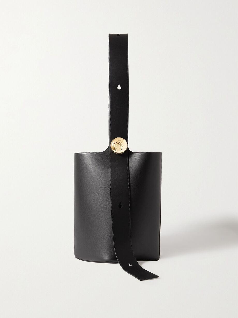 Pebble embellished leather bucket bag by LOEWE