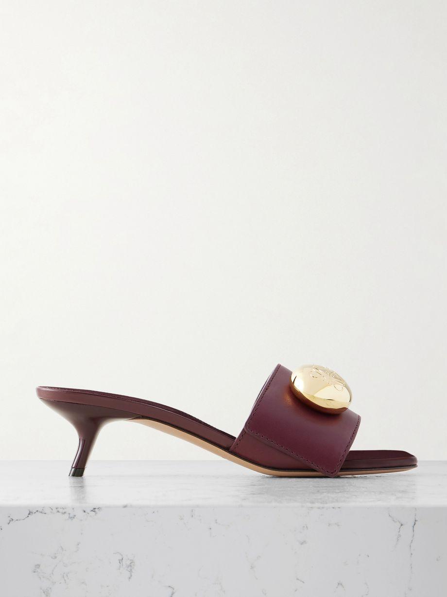 Pebble embellished leather mules by LOEWE