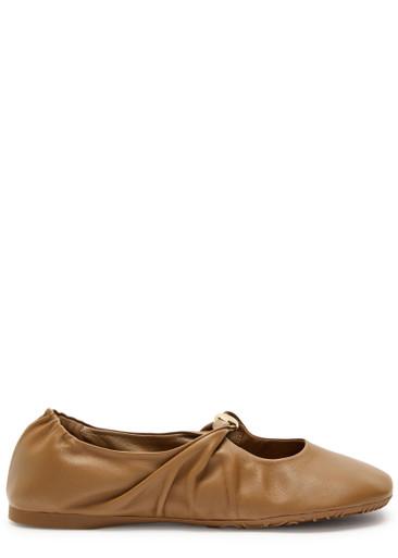 Pebble leather ballet flats by LOEWE