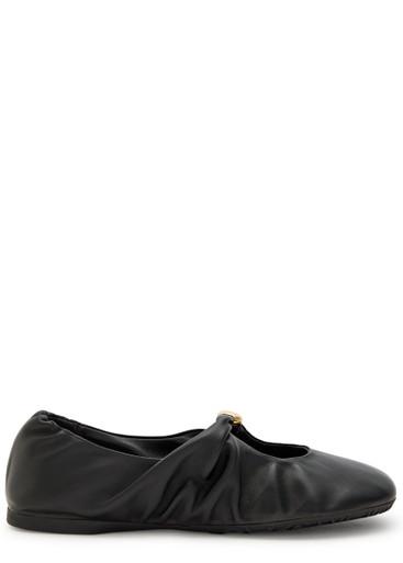 Pebble leather ballet flats by LOEWE