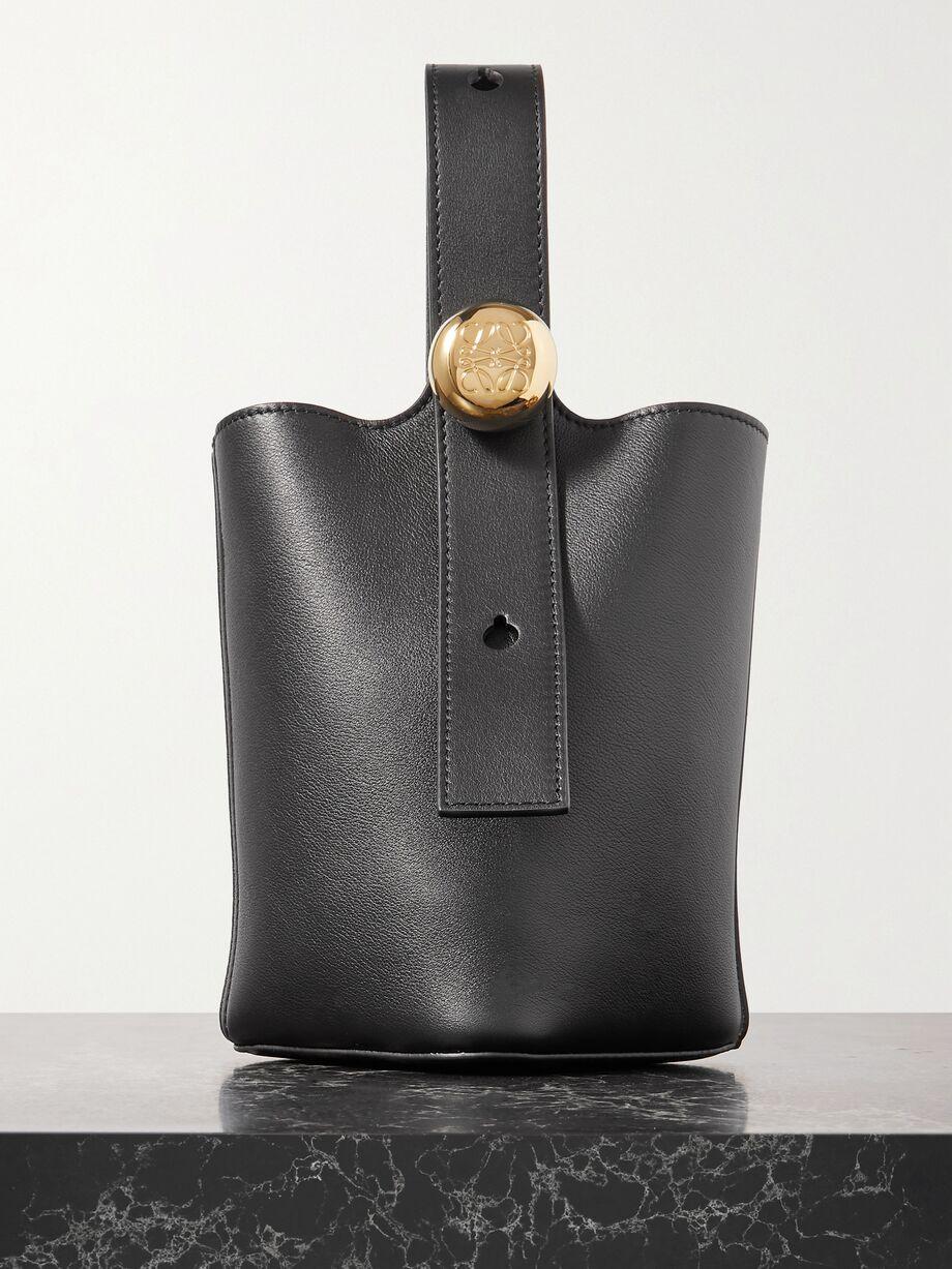 Pebble mini leather tote by LOEWE
