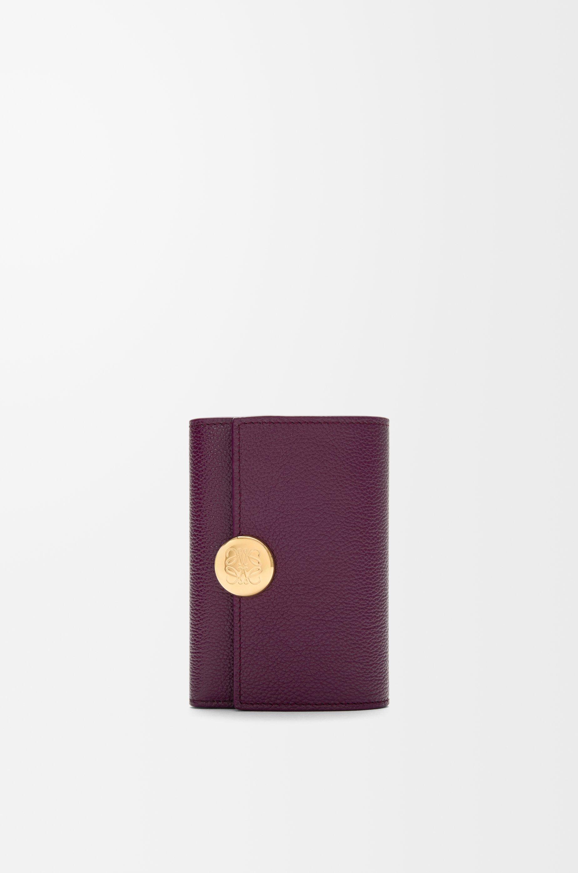 Pebble small vertical wallet in pebble grained calfskin by LOEWE
