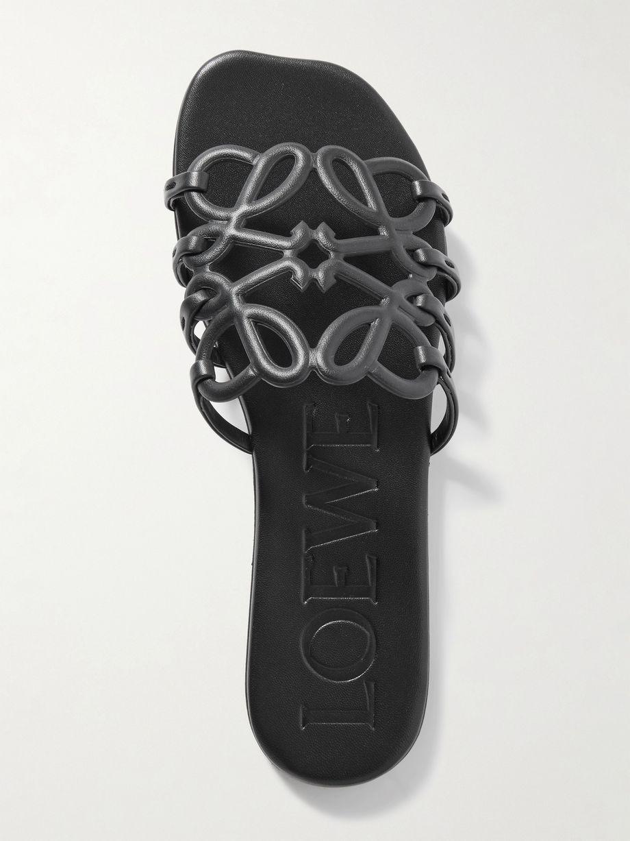 Petal Anagram leather slides by LOEWE