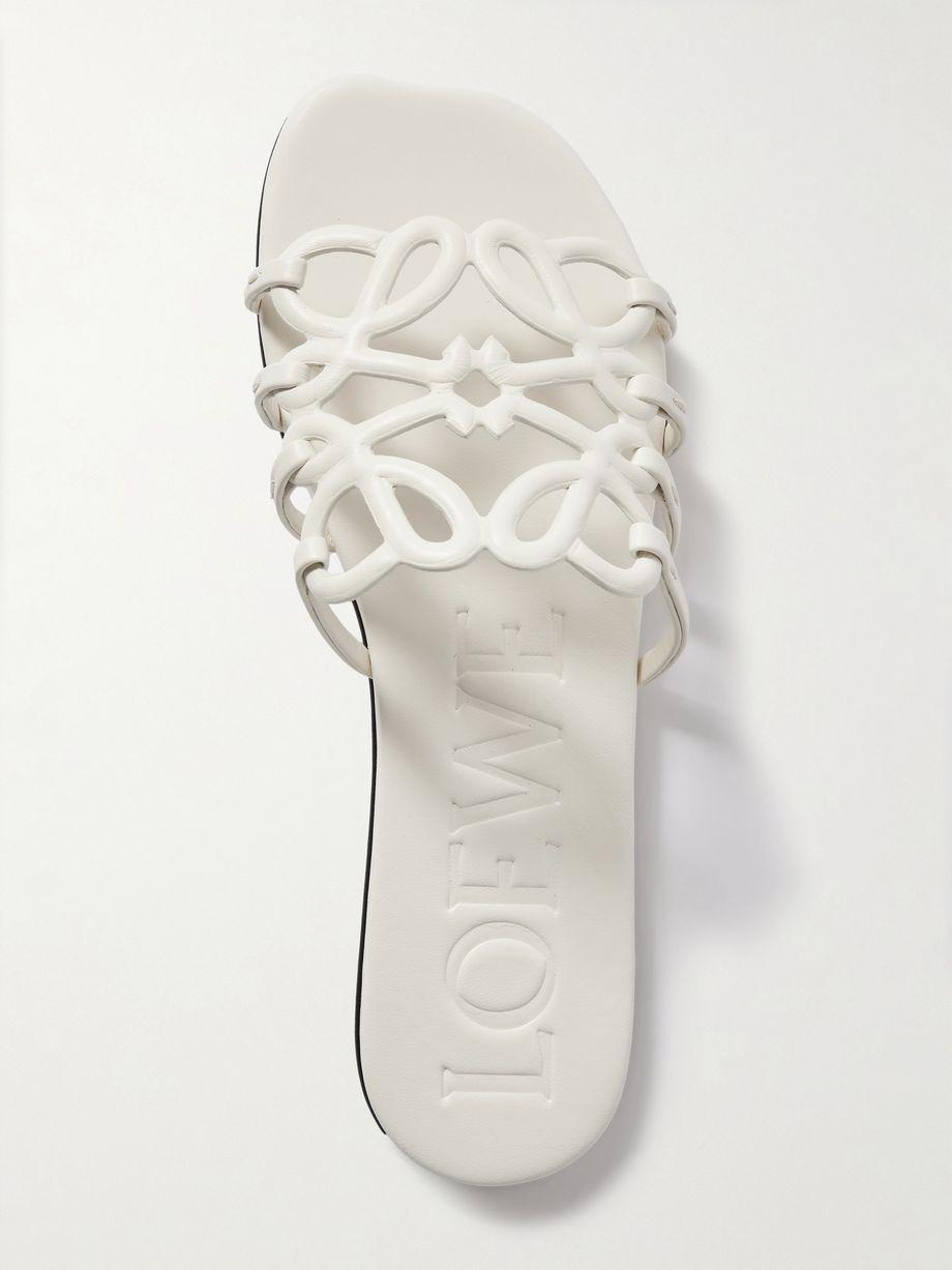 Petal Anagram leather slides by LOEWE