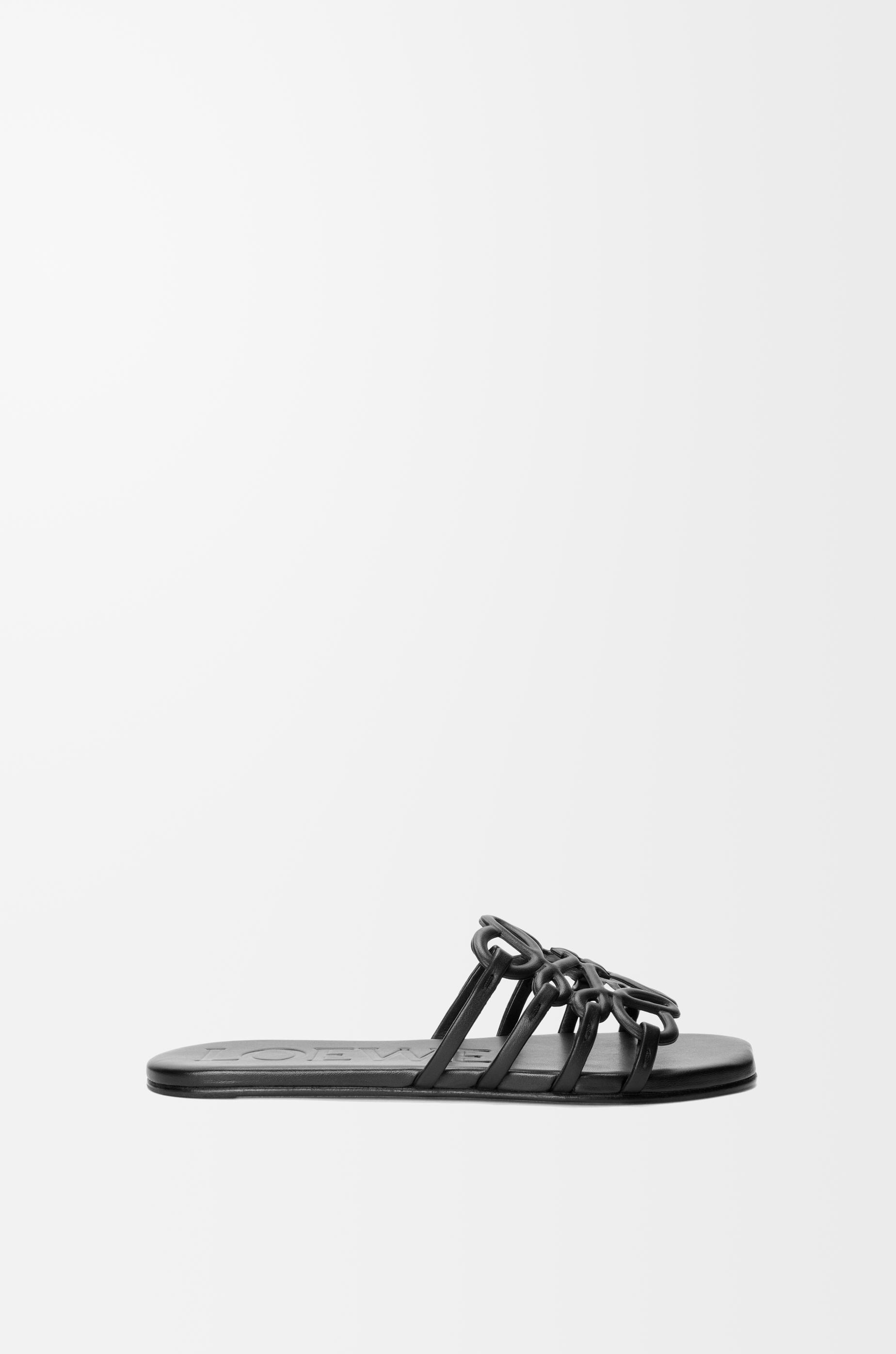Petal Anagram slide in calfskin by LOEWE