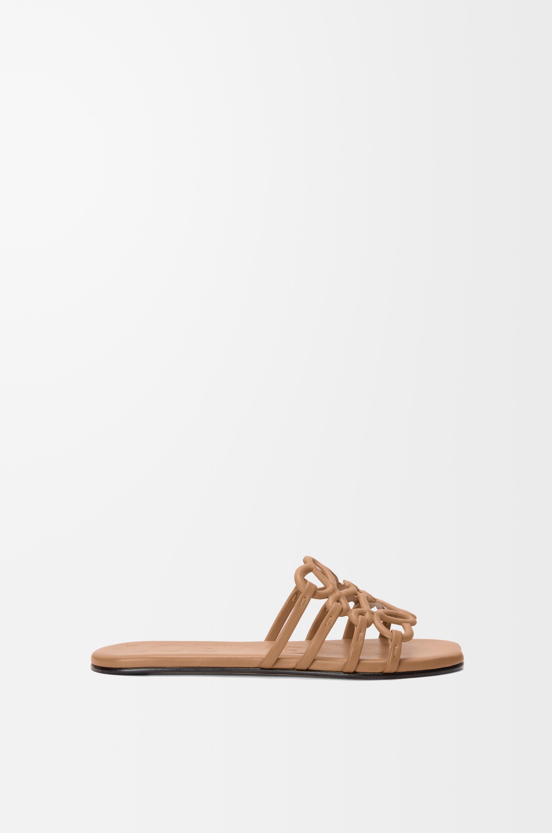 Petal Anagram slide in calfskin by LOEWE