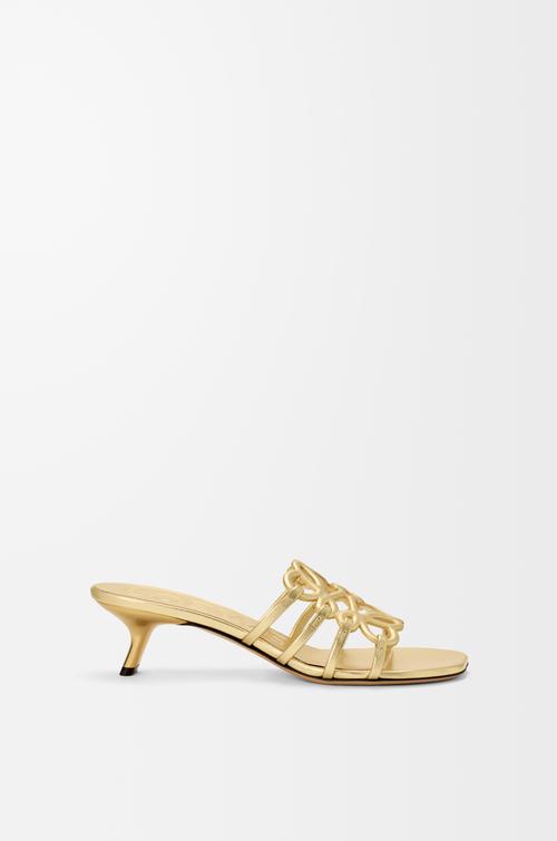 Petal Anagram slide in laminated lambskin by LOEWE
