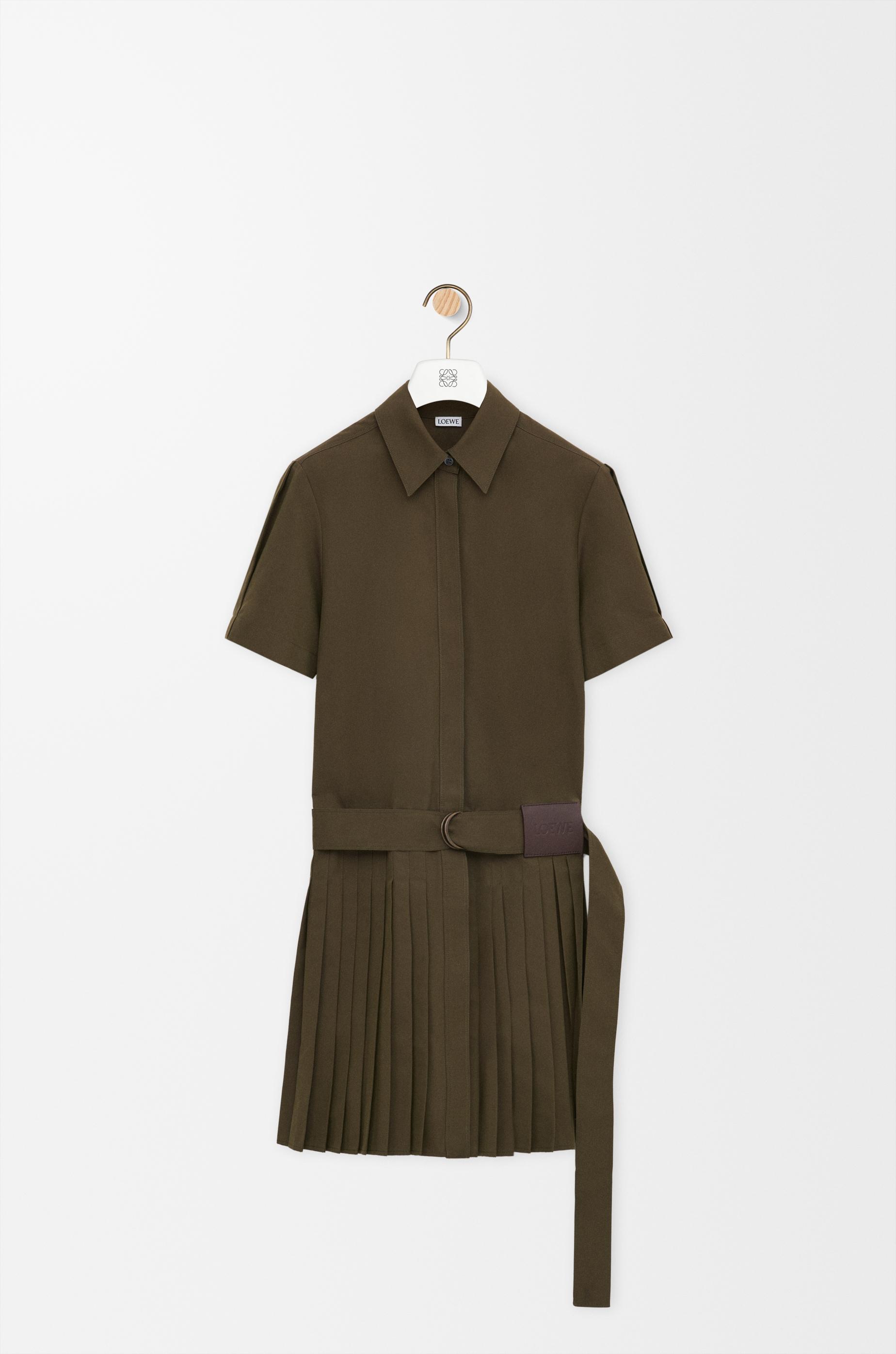 Pleated dress in cotton blend by LOEWE