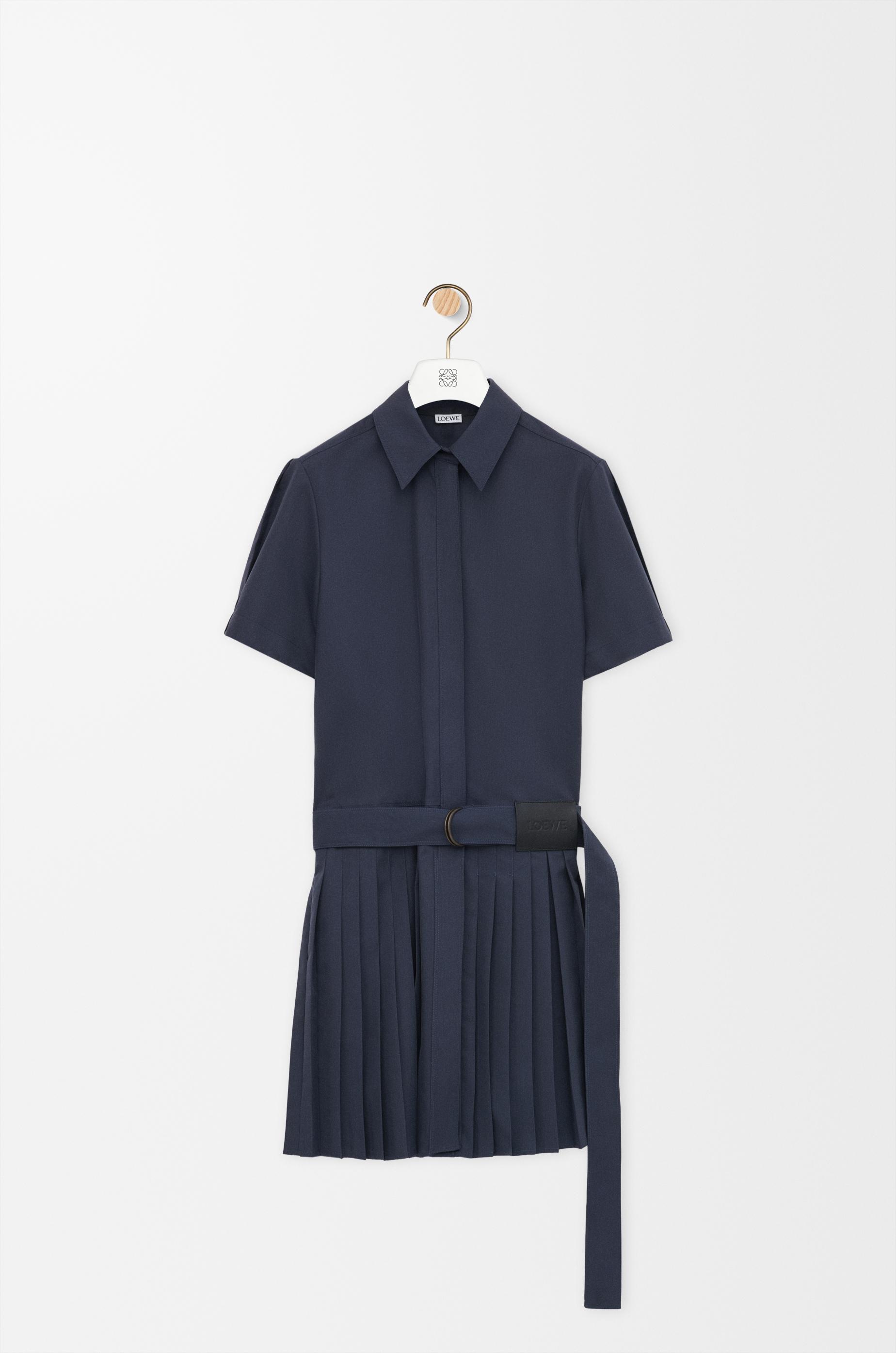 Pleated dress in cotton blend by LOEWE