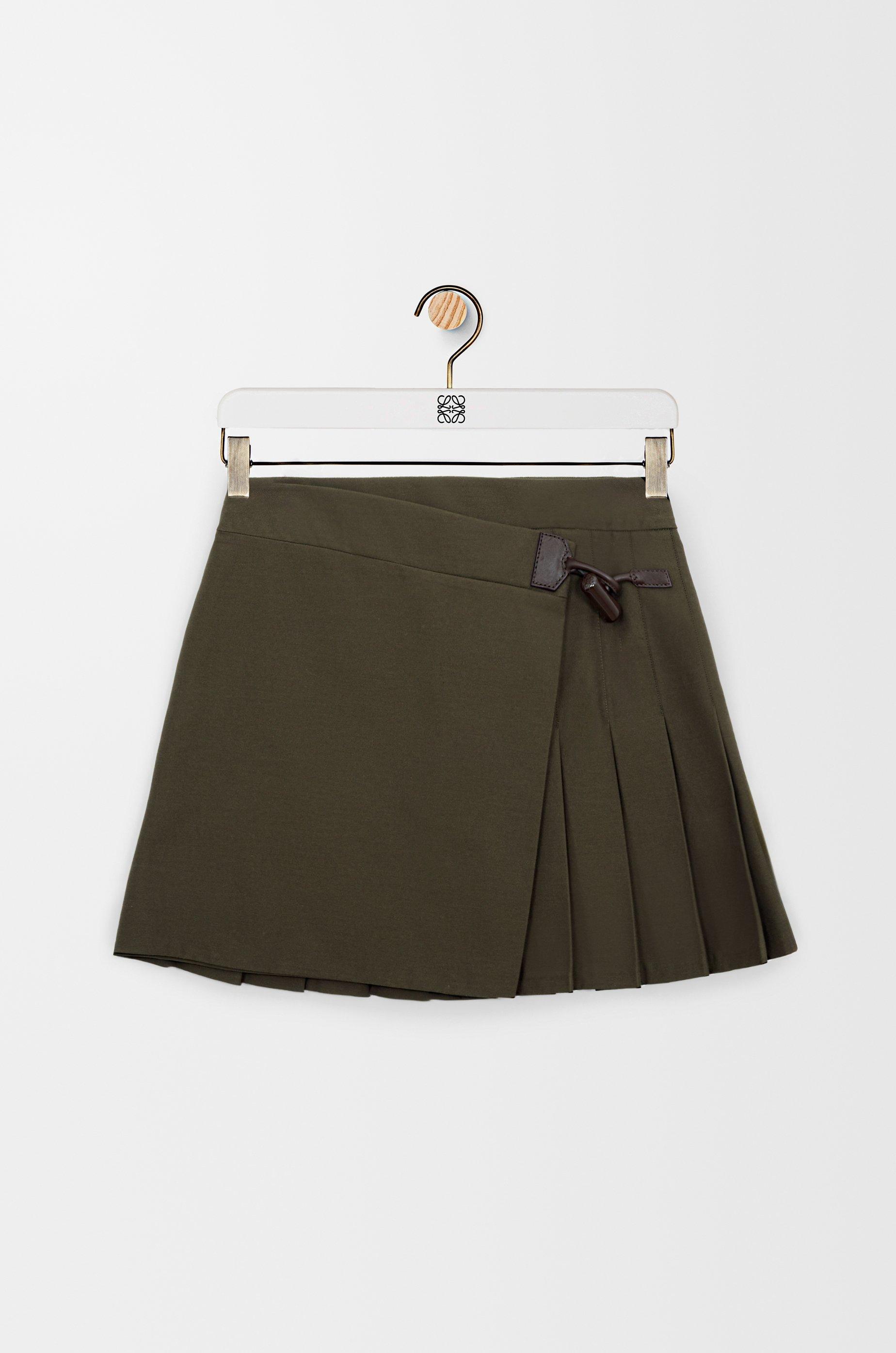Pleated mini skirt in cotton blend by LOEWE