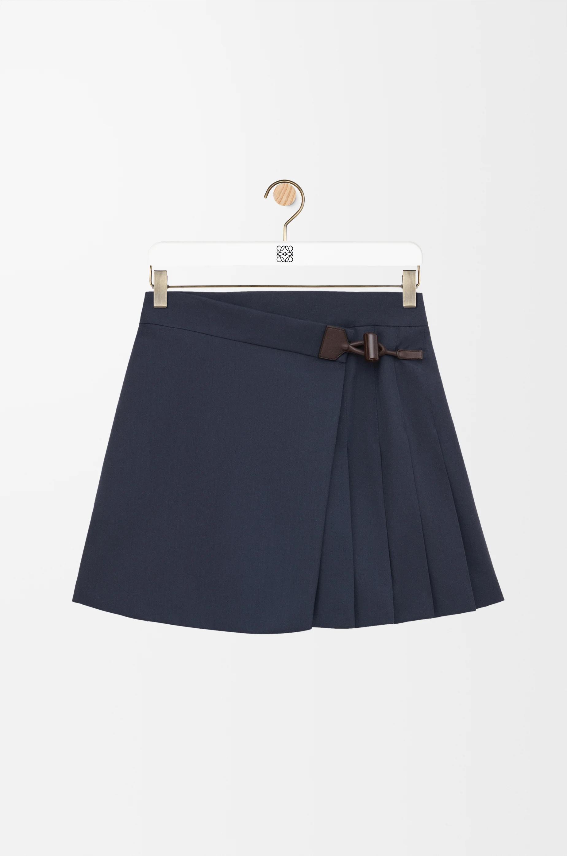 Pleated mini skirt in cotton blend by LOEWE