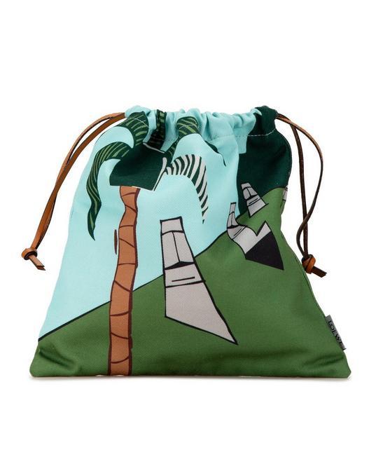 Preloved x Ken Price Easter Island Drawstring Bag - Green Clutch Bags by LOEWE Preloved x Ken Price Easter Island Drawstring Bag - Green Clutch Bags by LOEWE