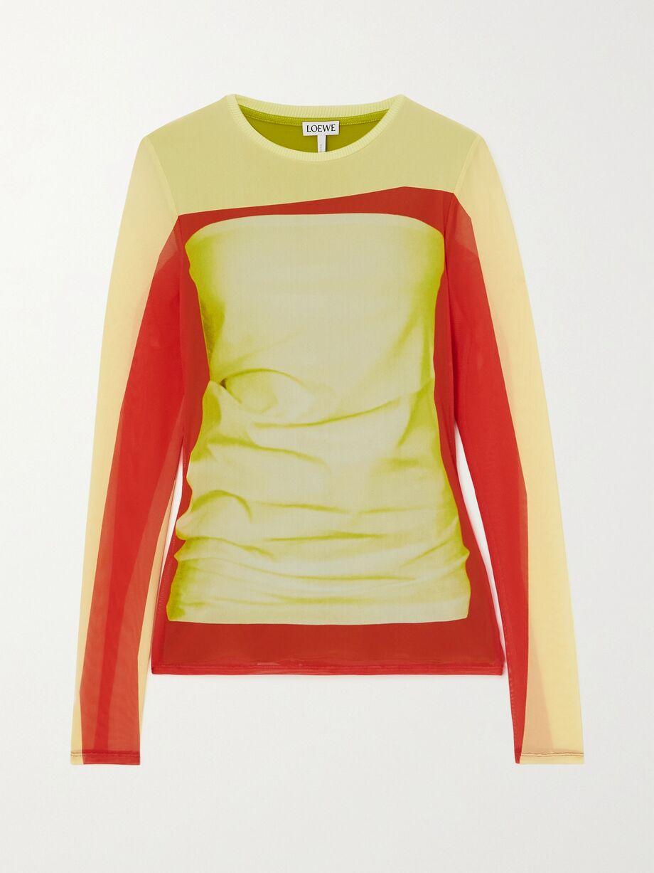 Printed stretch-mesh top by LOEWE