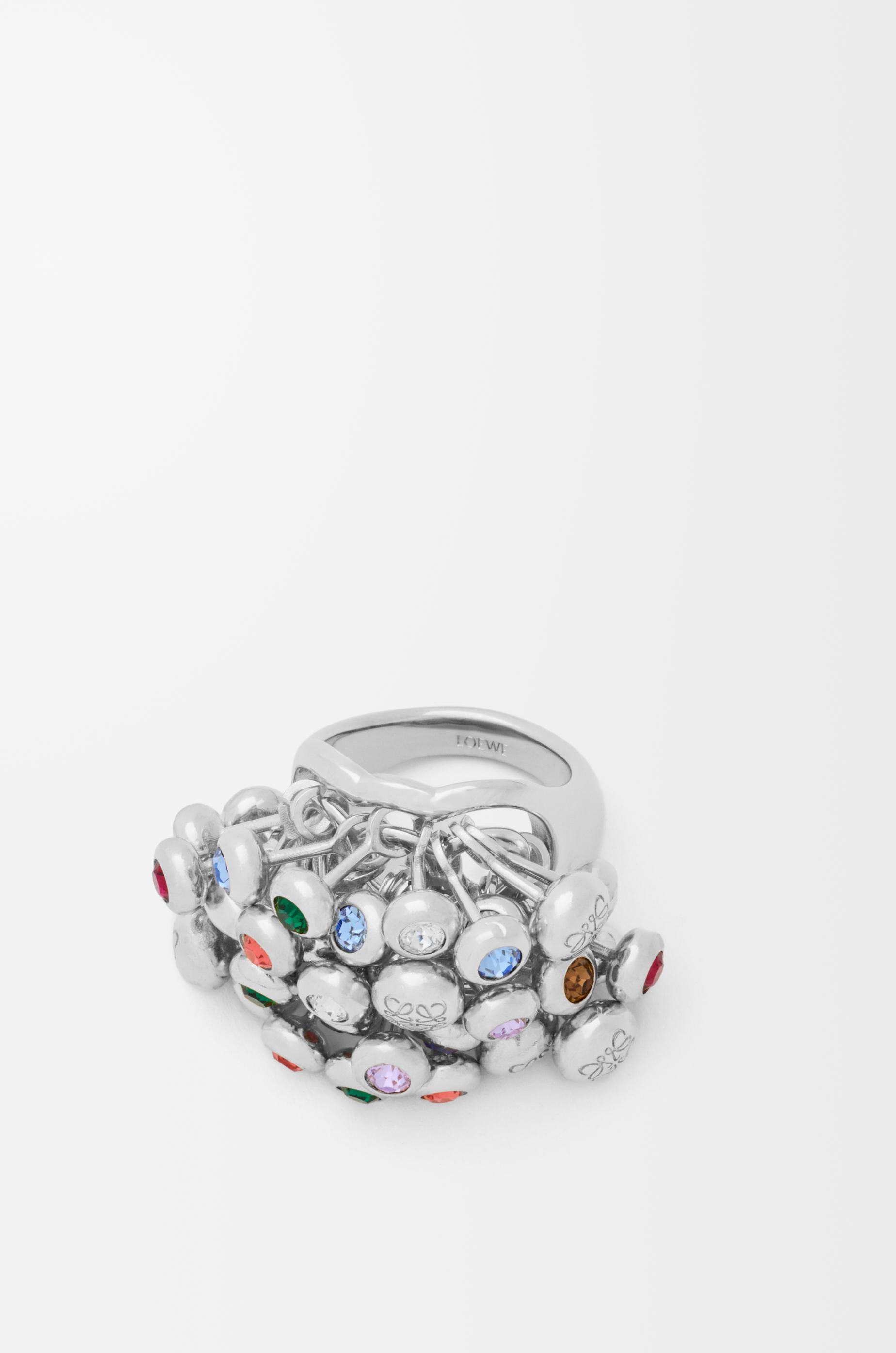 Push Pin ring in sterling silver and crystals by LOEWE
