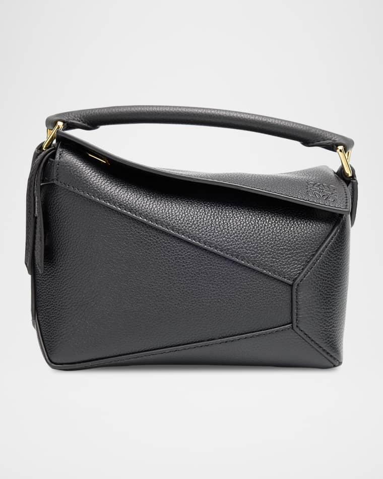Puzzle Edge Mini Top-Handle Bag in Grain Leather by LOEWE